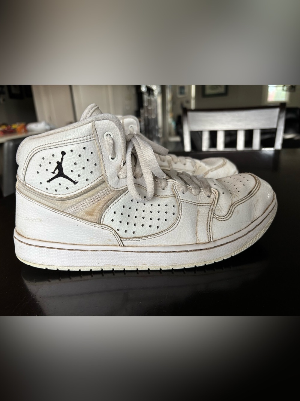 Jordan jumpman White and Black High-Top Sneakers